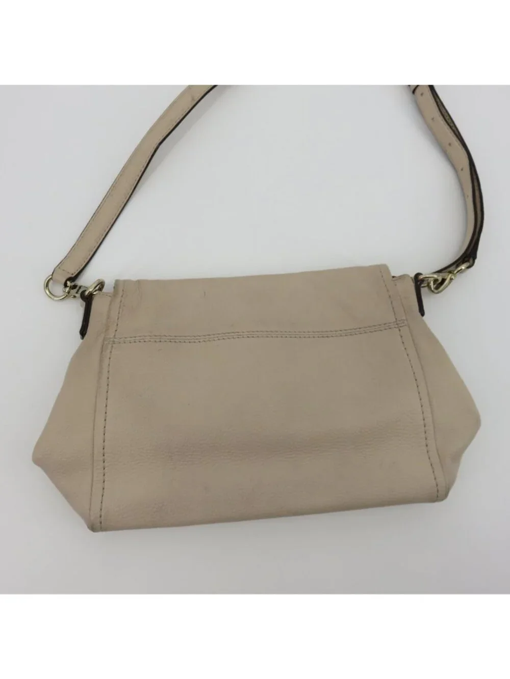 Kate Spade Cobble Hill Small Toddy Crossbody Handbag Purse Beige Pebbled Leather